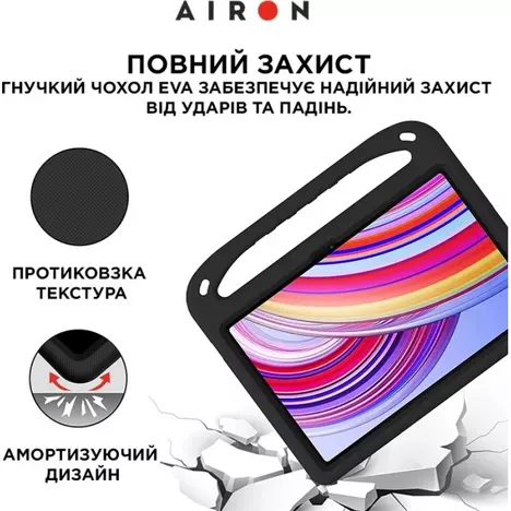 Чехол для планшета AirOn EVA Premium Xiaomi Redmi Pad Pro / Xiaomi Poco Pad 12.1'' black (4822352781134) - Фото 3