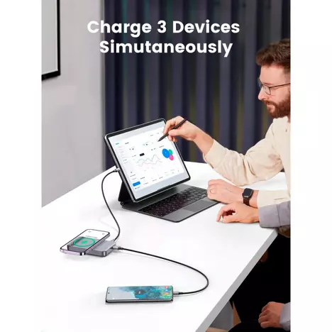 Батарея универсальная Ugreen 10000mAh 20W Mini Magnetic Wireless (15086) (PB206) - Фото 5