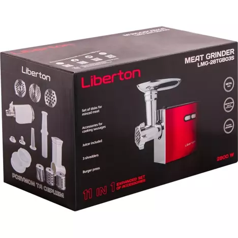 Мясорубка Liberton LMG-28TGB03S - Фото 4