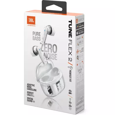 Наушники JBL Tune Flex 2 Ghost White (JBLTFLEX2GWHT) - Фото 8