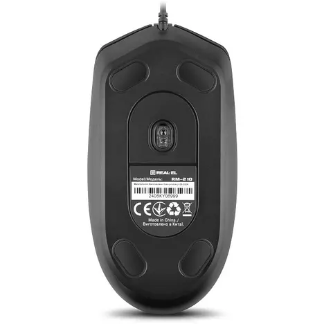 Мышка REAL-EL RM-210 USB Black (EL123200036) - Фото 2