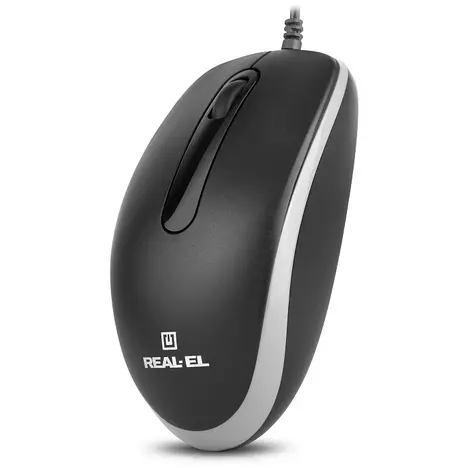 Мышка REAL-EL RM-215 USB Black/Gray (EL123200037) - Фото 8
