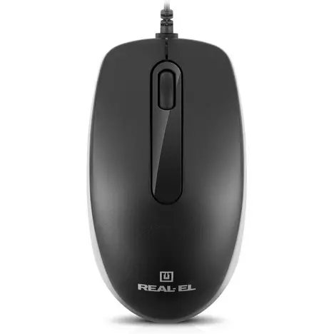 Мышка REAL-EL RM-215 USB Black/Gray (EL123200037) - Фото 2