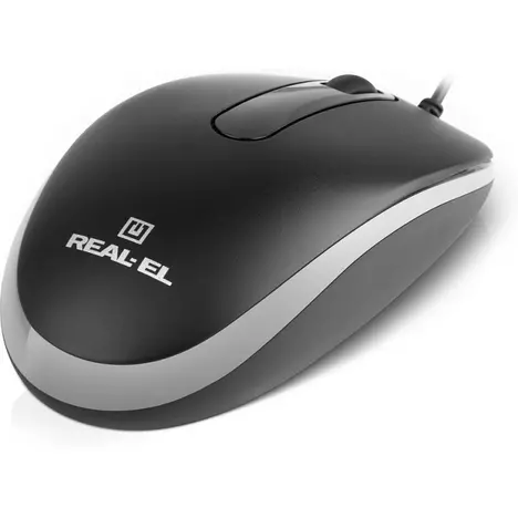 Мышка REAL-EL RM-215 USB Black/Gray (EL123200037) - Фото 6