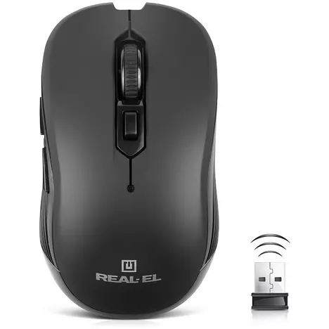 Мышка REAL-EL RM-331W Wireless Black (EL123200044) - Фото 2