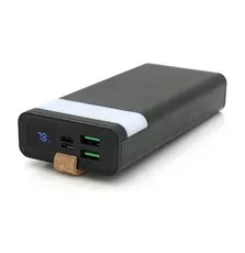 Батарея универсальная XO 20000mAh, PD/20W, QC/22.5W, flashlight, Micro-USB, Type-C, USB-A*2, black (XO-PR129/29303)