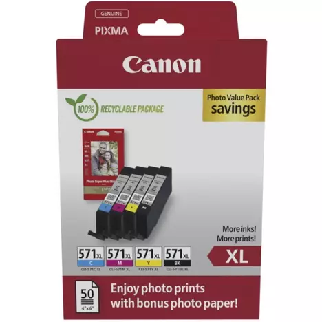 Картридж Canon CLI-571 Multipack XL BK, C, M, Y 11ml (0332C006) - Фото 1