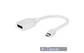 Перехідник mini DisplayPort to DisplayPort Cablexpert (A-mDPM-DPF-001-W) - Фото