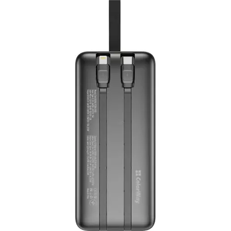 Батарея универсальная ColorWay 30 000 mAh PD/18W, QC3.0/22.5, Digital Display, Black (CW-PB300LPC5BK-PDD) - Фото 10