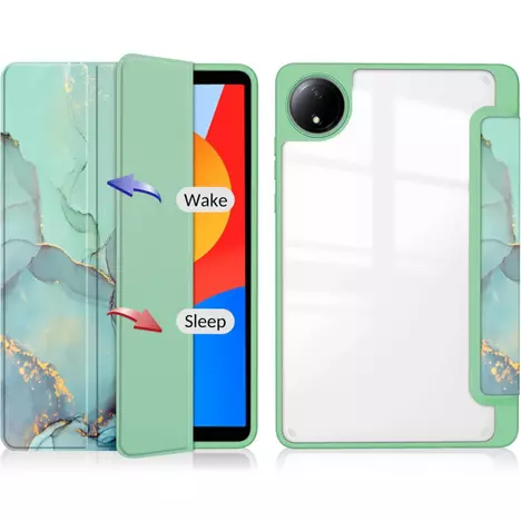 Чехол для планшета BeCover Soft Edge TPU Xiaomi Redmi Pad SE 8.7'' Green Marble (712574) - Фото 5
