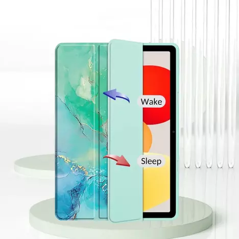 Чехол для планшета BeCover Soft Edge TPU Xiaomi Redmi Pad SE 8.7'' Green Marble (712574) - Фото 1