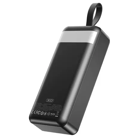 Батарея универсальная XO 30000mAh, PD/20W, QC/22.5W, with light, black (PR240_Black) - Фото 1