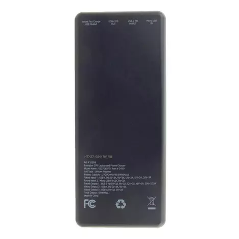 Батарея универсальная Energizer 27000mAh Li-pol PD/65W for laptop, black (UE27062PQ) - Фото 2