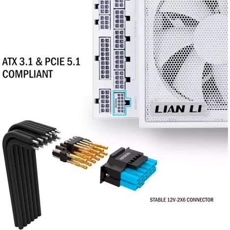 Блок питания Lian Li 1300W EDGE1300 White (G9P.EG1300.WE00.EU) - Фото 5