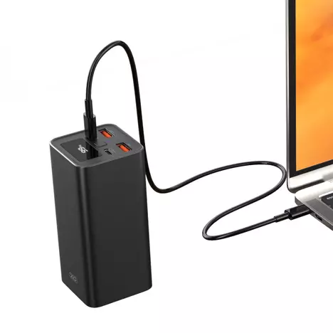 Батарея универсальная XO 20000mAh, PD/65W для ноутбука, QC/22.5W, black (PB97_Black) - Фото 2