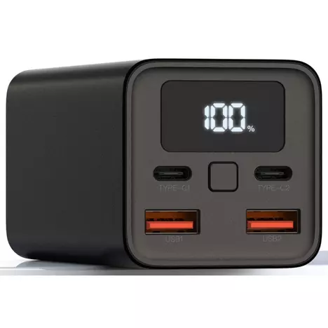 Батарея универсальная XO 20000mAh, PD/65W для ноутбука, QC/22.5W, black (PB97_Black) - Фото 3