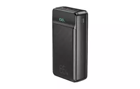 Батарея універсальна XO 30000mAh, PD/65W for laptop, QC/22.5W, black (PR201_Black) - Фото