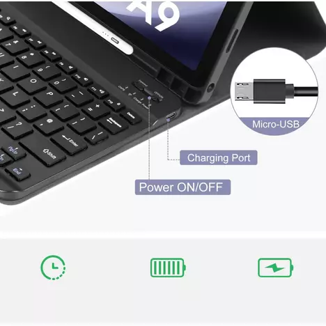 Чехол для планшета BeCover Keyboard Samsung Tab A9 SM-X115 8.7'' Black (712355) - Фото 5