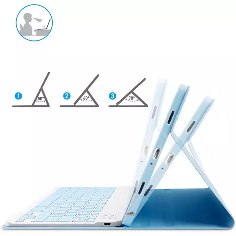 Чехол для планшета BeCover Keyboard Samsung Tab A9 SM-X115 8.7'' Light Blue (712358) - Фото 3