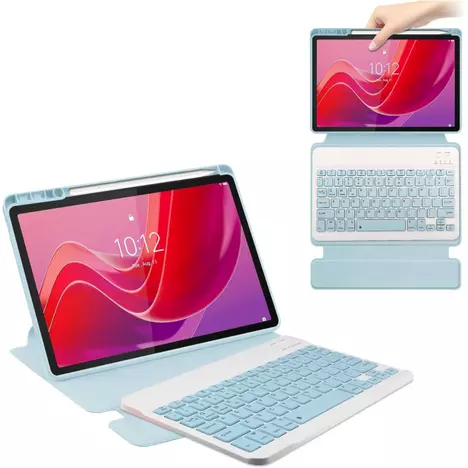 Чехол для планшета BeCover 360° Rotatable + Keyboard Lenovo Tab M11 (2024) TB-TB330FU/Xiaoxin Pad 11 (2024) 11'' Light Blue (712410) - Фото 5