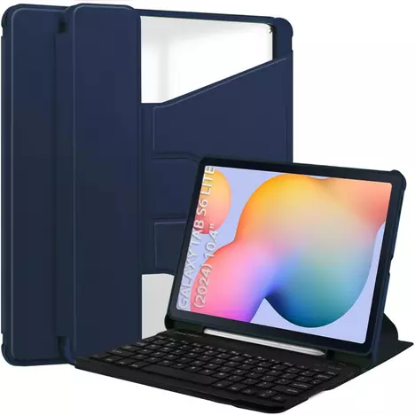 Чехол для планшета BeCover 360° Rotatable + Keyboard Samsung Tab S6 Lite (2024) 10.4'' P620/P625/P627 Deep Blue (712588) - Фото 4