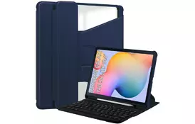 Чехол для планшета BeCover 360° Rotatable + Keyboard Samsung Tab S6 Lite 10.4 P610/P613/P615/P619 Deep Blue - Фото