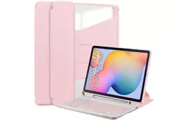 Чохол до планшета BeCover 360° Rotatable + Keyboard Samsung Tab S6 Lite 10.4 P610/P613/P615/P619 Pink (712408) - Фото