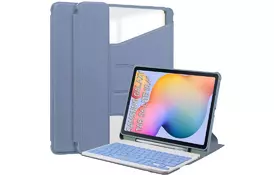 Чохол до планшета BeCover 360° Rotatable + Keyboard Samsung Tab S6 Lite 10.4 P610/P613/P615/P619 Purple (712409) - Фото