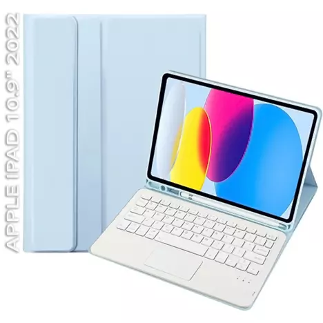 Чехол для планшета BeCover Keyboard+TouchPad Apple iPad 10.9'' 2022 Light Blue (712378) - Фото 2