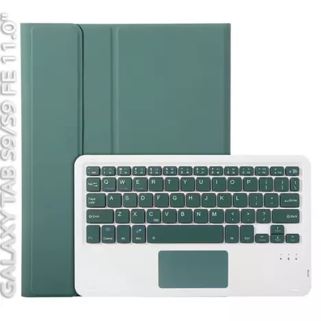 Чехол для планшета BeCover Keyboard+TouchPad Samsung Tab S9 (SM-X710/SM-X716)/S9 FE (SM-X510/SM-X516B) 11.0'' Dark Green (712419) - Фото 3