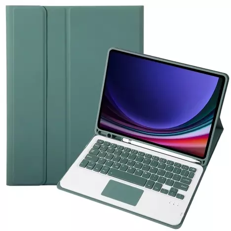 Чехол для планшета BeCover Keyboard+TouchPad Samsung Tab S9 (SM-X710/SM-X716)/S9 FE (SM-X510/SM-X516B) 11.0'' Dark Green (712419) - Фото 4