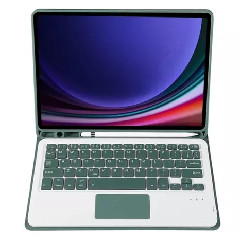 Чехол для планшета BeCover Keyboard+TouchPad Samsung Tab S9 (SM-X710/SM-X716)/S9 FE (SM-X510/SM-X516B) 11.0'' Dark Green (712419) - Фото 2