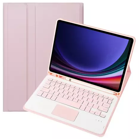 Чехол для планшета BeCover Keyboard+TouchPad Samsung S9 (SM-X710/SM-X716)/S9 FE (SM-X510/SM-X516B) 11.0'' Pink (712421) - Фото 1
