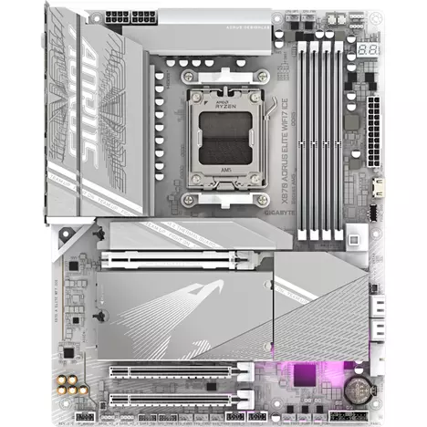 Материнская плата GIGABYTE X870 AORUS ELITE WIFI7 ICE (X870 A ELITE WF7 ICE) - Фото 1