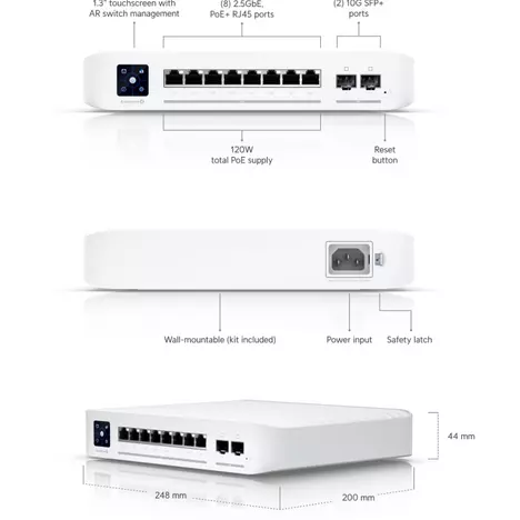 Коммутатор сетевой Ubiquiti USW-PRO-8-POE - Фото 2