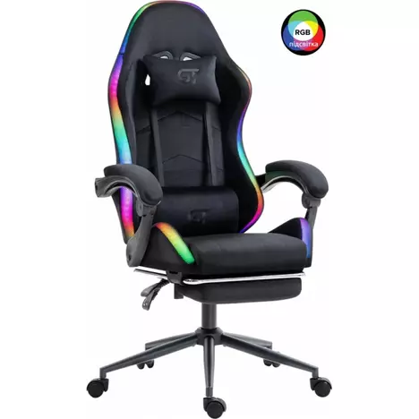 Кресло игровое GT Racer X-2325 Fabric Black LED (X-2325 Fabric Black L) - Фото 2