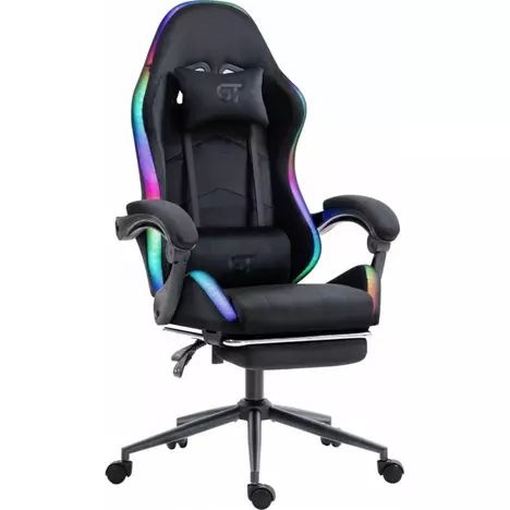 Кресло игровое GT Racer X-2325 Fabric Black LED (X-2325 Fabric Black L) - Фото 8