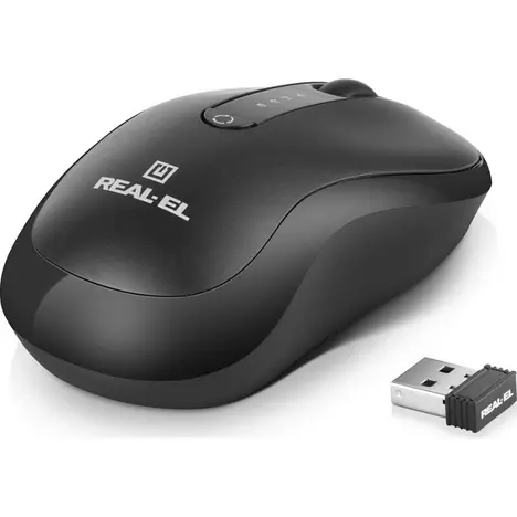 Мышка REAL-EL RM-450W Wireless/Bluetooth Black/Gray (EL123200046) - Фото 8
