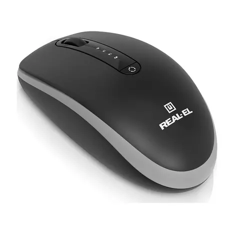 Мышка REAL-EL RM-455W Wireless/Bluetooth Black/Gray (EL123200047) - Фото 6