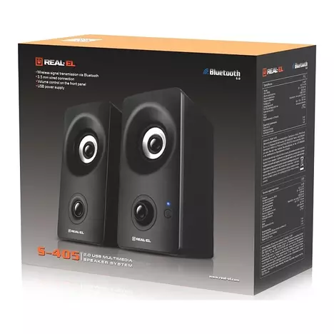 Акустическая система REAL-EL S-405 USB Black (EL121100016) - Фото 1