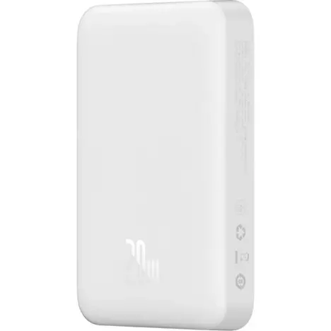 Батарея универсальная Baseus Wireless Magnetic Mini 10000mAh 20W, White (PPCX030002\PPCXM10) (P10022100212-00) - Фото 2