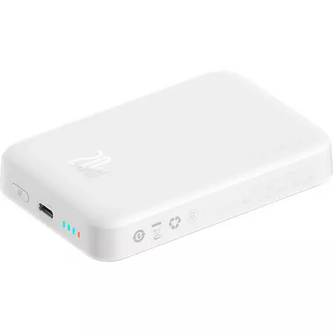 Батарея универсальная Baseus Wireless Magnetic Mini 10000mAh 20W, White (PPCX030002\PPCXM10) (P10022100212-00) - Фото 8