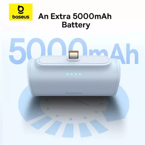 Батарея универсальная Baseus Compact 4900mAh 20W Lightning, White (PPWC05I) (P10068304212-00) - Фото 3