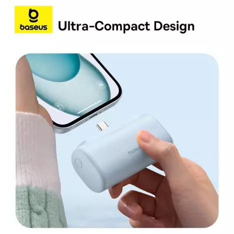 Батарея универсальная Baseus Compact 4900mAh 20W Lightning, White (PPWC05I) (P10068304212-00) - Фото 5