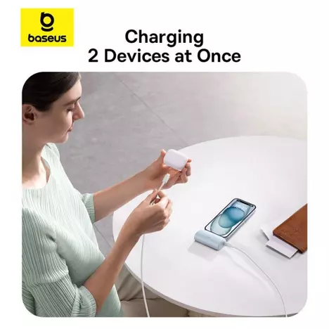 Батарея универсальная Baseus Compact 4900mAh 20W Lightning, White (PPWC05I) (P10068304212-00) - Фото 9