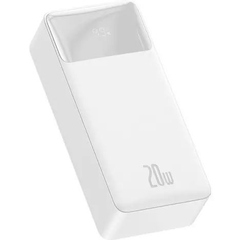 Батарея универсальная Baseus Bipow Overseas 30000mAh 20W, White (PPBD050402) - Фото 7