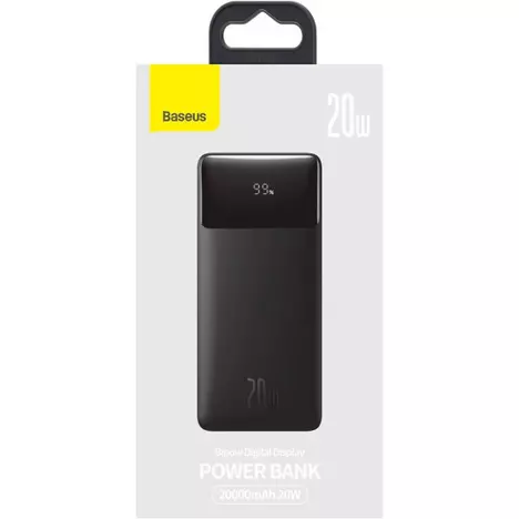 Батарея универсальная Baseus Bipow Digital Display 20000mAh 20W, Black (PPDML-M01) (PPBD050501) - Фото 2