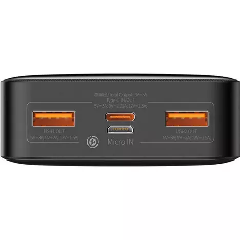 Батарея универсальная Baseus Bipow Digital Display 20000mAh 20W, Black (PPDML-M01) (PPBD050501) - Фото 4
