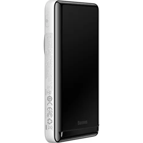 Батарея универсальная Baseus Magnetic Bracket 10000mAh 20W, White (PPCXZ10) (PPCX000002) - Фото 8