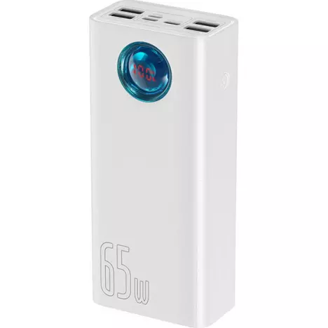 Батарея универсальная Baseus Amblight Digital Quick 30000mAh 65W, White (PPLG000102) - Фото 8